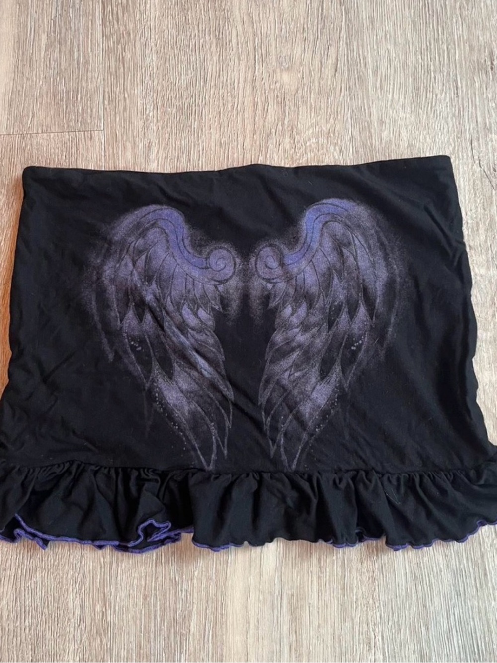 I.AM.GIA purple wings frilly mini skirt